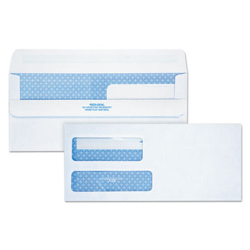 Quality Park™ Double Window Redi-seal Security-tinted Envelope, #9, Commercial Flap, Redi-seal Closure, 3.88 X 8.88, White, 250-carton freeshipping - TVN Wholesale
